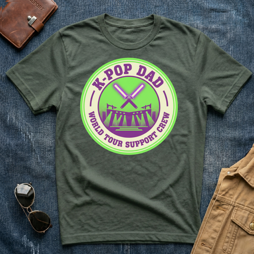 K-Pop Dad  World Tour Support Crew T Shirt