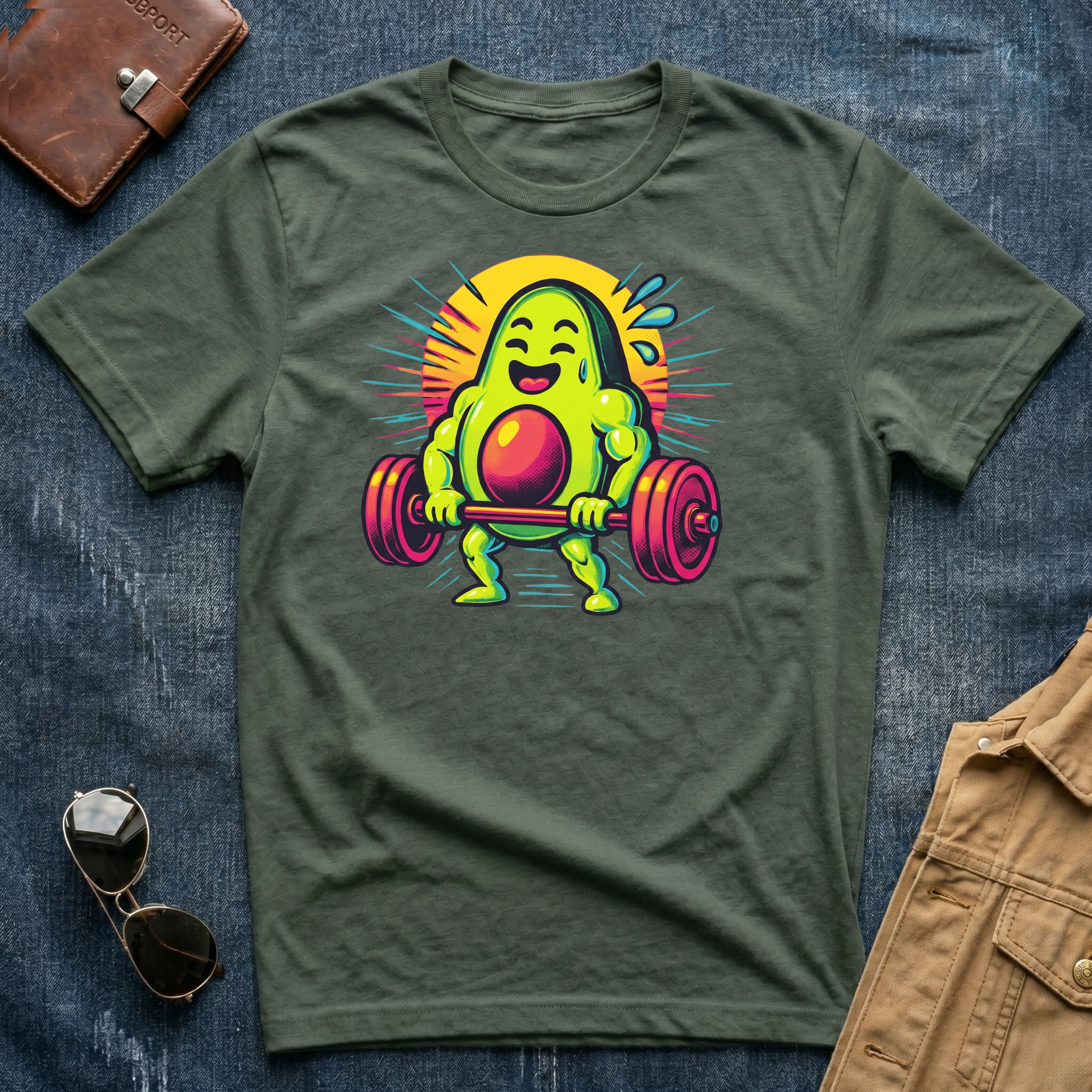 Cheerful Weightlifting Blob T-Shirt