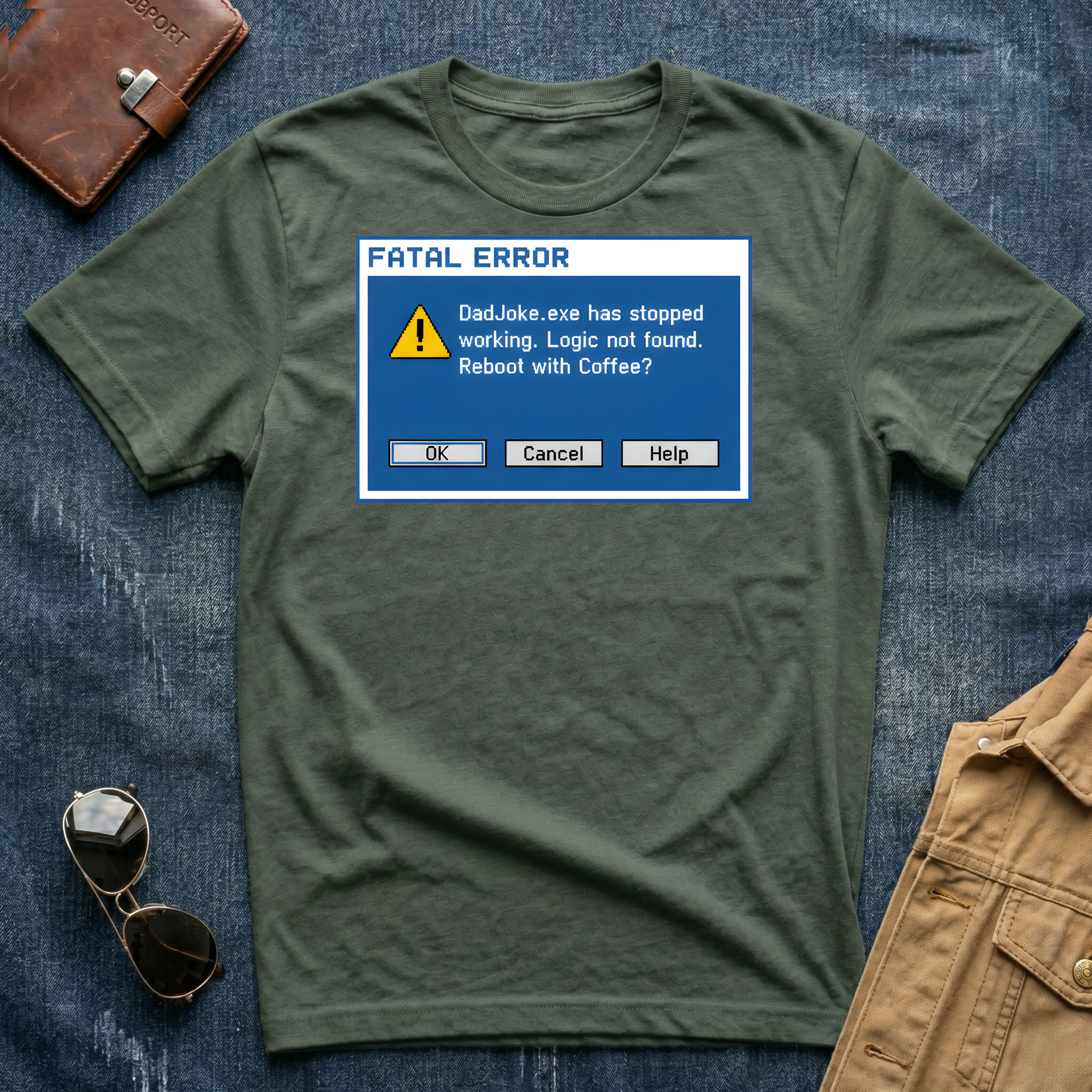 Fatal Error Dad.exe Has Stopped Working T Shirt