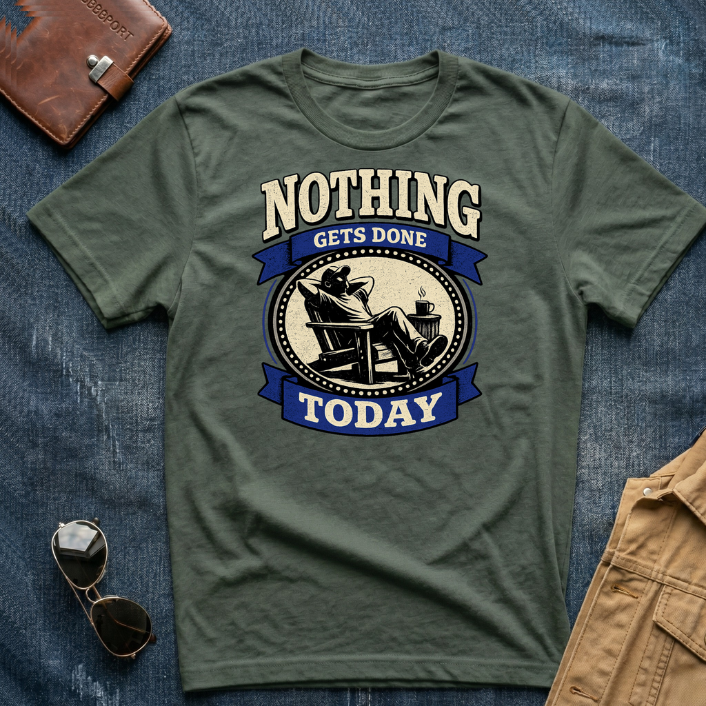 Nothing Gets Done Today T-Shirt