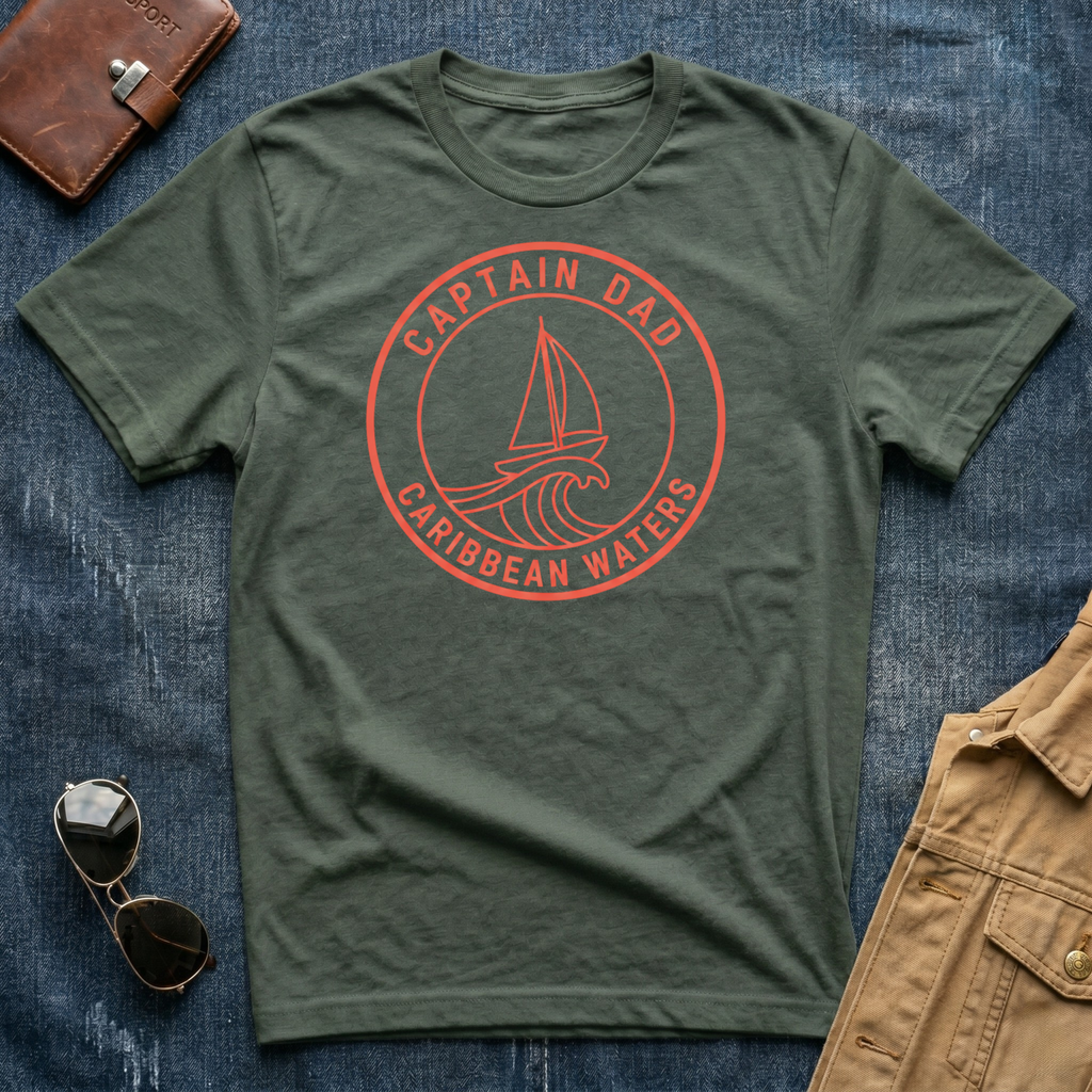 Captain Dad Caribbean Waters T-Shirt