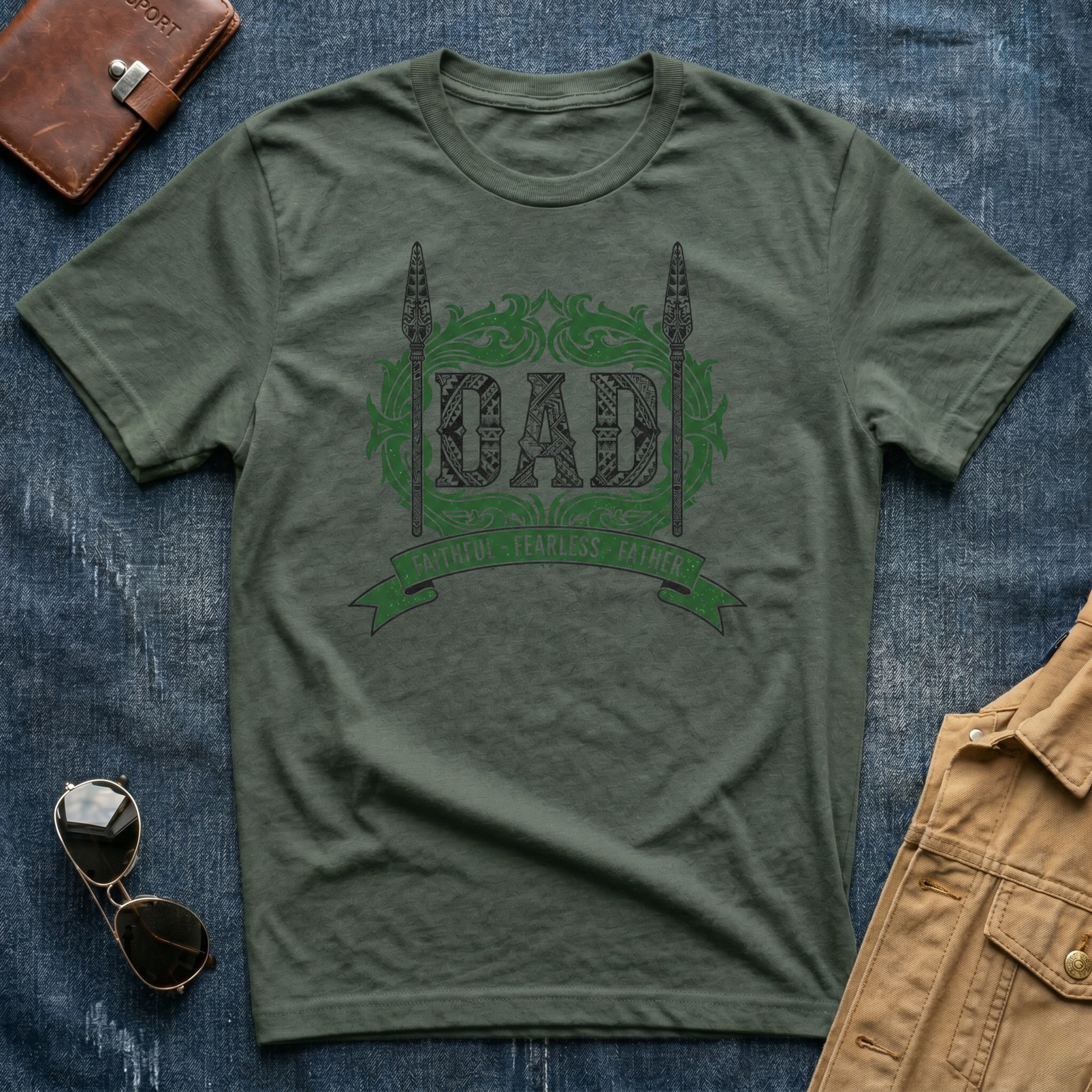 Dad  Faithful Fearless Father T Shirt